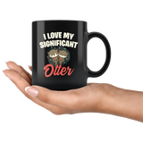 I Love My Significant Otter 11oz Black Mug