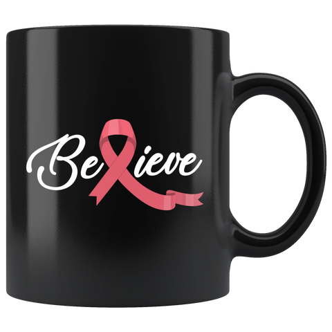 Believe 11oz Black Mug