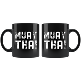 Muay Thai 11oz Black Mug