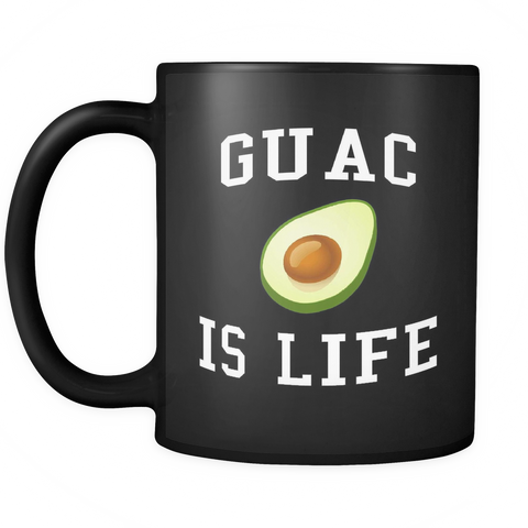 Guac Is Life Black Mug
