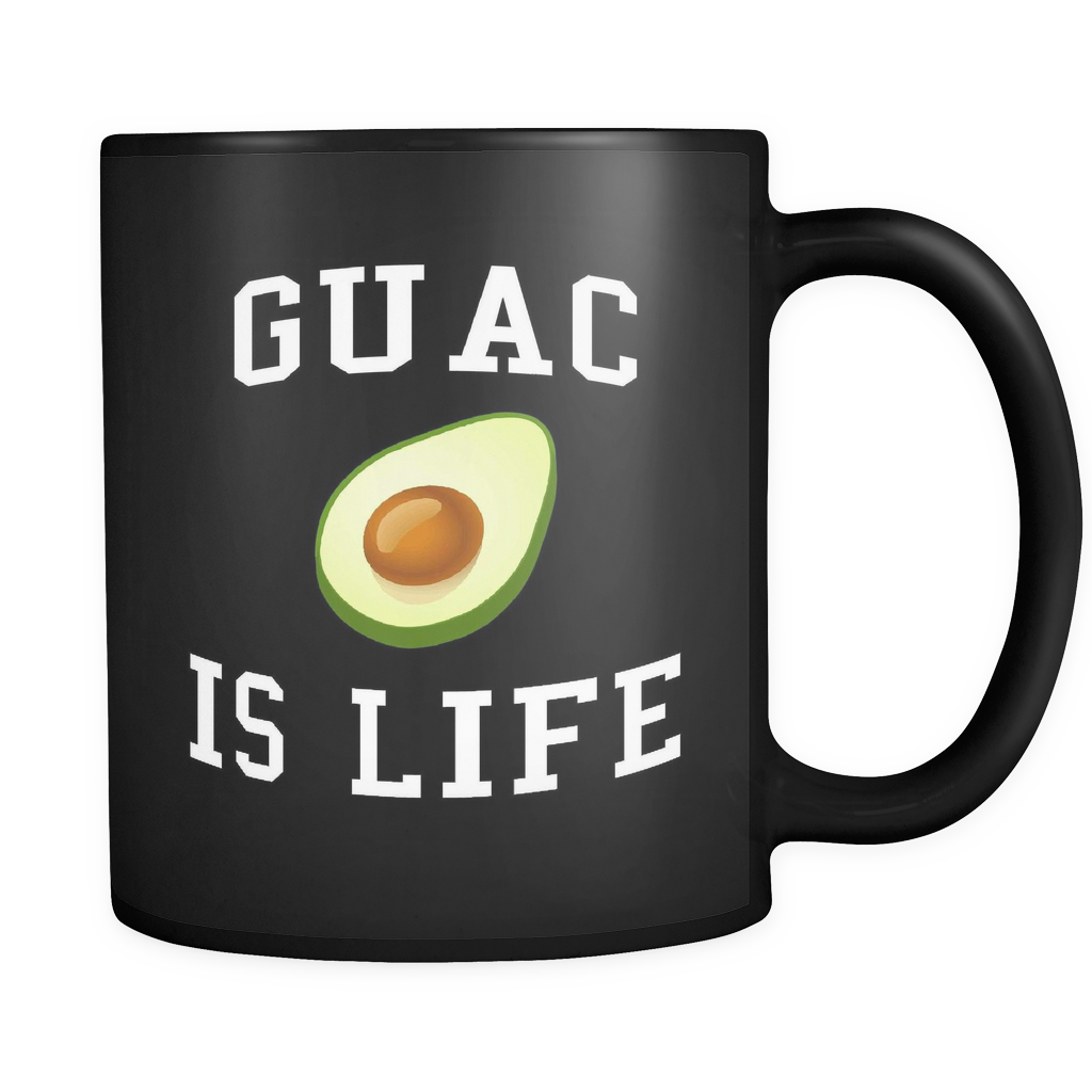 Guac Is Life Black Mug