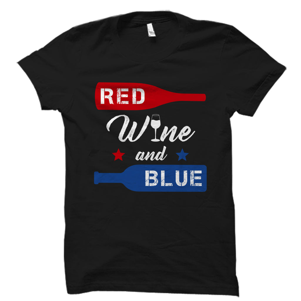 Red Wine And Blue Black Shirt
