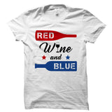 Red Wine And Blue White Shirt