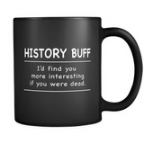 Funny History Buff Black Mug