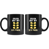 Check Out My Six Pack 11oz Black Mug