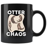 otter chaos 11oz black mug