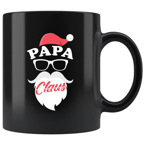 Papa Claus 11oz Black Mug
