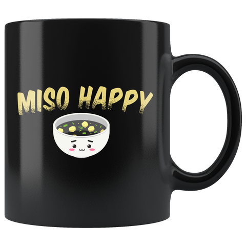 Miso Happy 11oz Black Mug