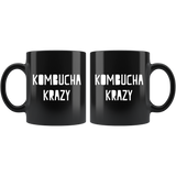 Kombucha Krazy 11oz Black Mug
