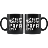 Best Truckin' Papa Ever 11oz Black Mug