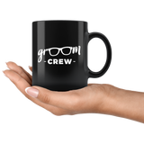 Groom Crew 11oz Black Mug