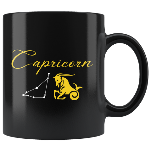 Capricorn 11oz Black Mug