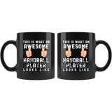 This Is What An Awesome Handball Player Looks Like 11oz Black Mug