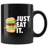 Just Eat It 11oz Black Mug