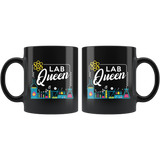 Lab Queen 11oz Black Mug