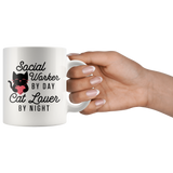 Social Worker By Day Cat Lover By Night 11oz White Mug