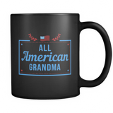 All American Grandma Black Mug