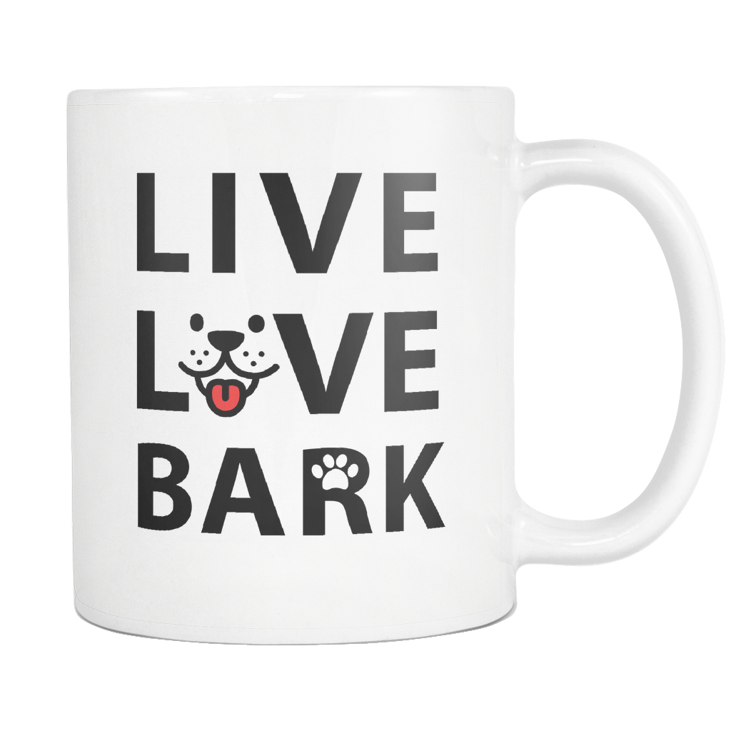 Live Love Bark White Mug