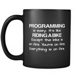 Programming Is Easy Black Mug