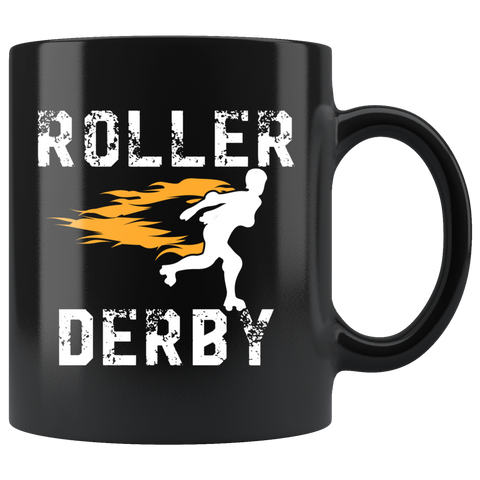 Roller Derby 11oz Black Mug