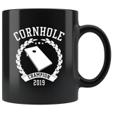 Cornhole Champion 2019 11oz Black Mug