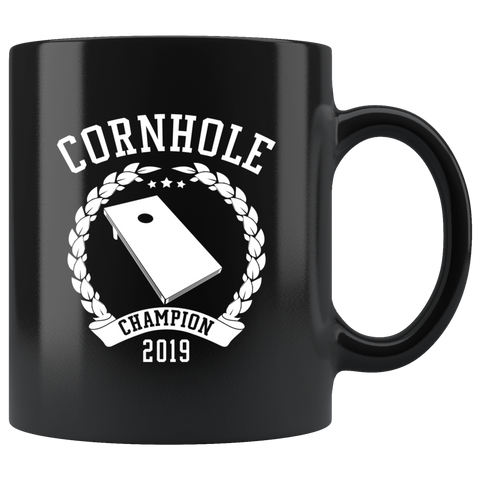 Cornhole Champion 2019 11oz Black Mug