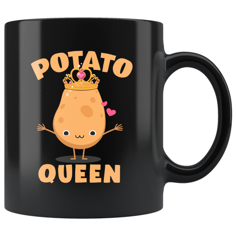 Potato Queen 11oz Black Mug