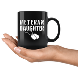 Veteran Daughter 11oz Black Mug