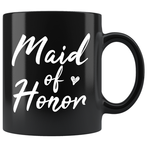 Maid Of Honor 11oz Black Mug
