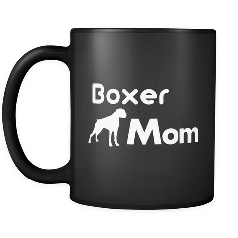 Boxer Mom Black Mug