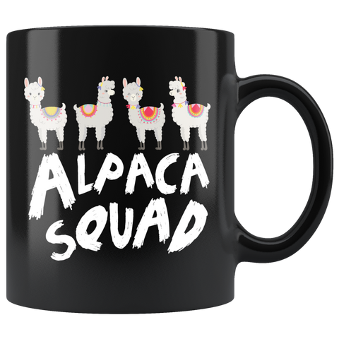 Alpaca Squad 11oz Black Mug