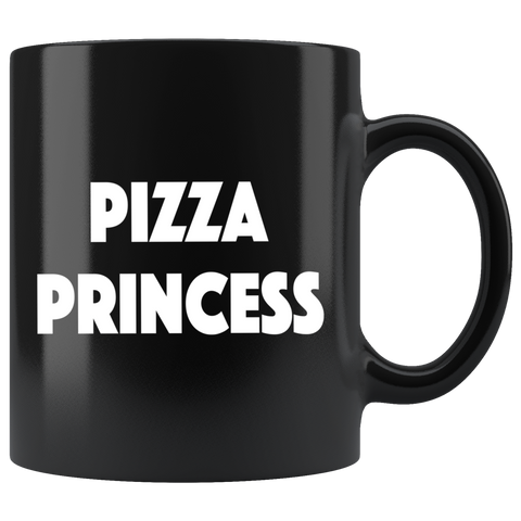 Pizza Princess 11oz Black Mug