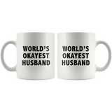 World's Okayest Husband White Mug