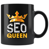 SEO Queen 11oz Black Mug