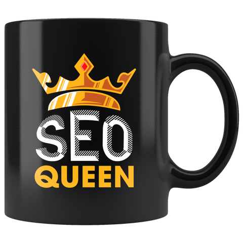 SEO Queen 11oz Black Mug