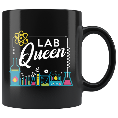 Lab Queen 11oz Black Mug