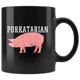 Porkatarian 11oz Black Mug