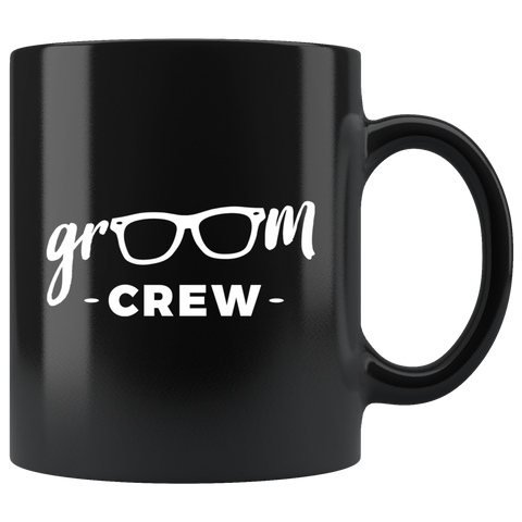 Groom Crew 11oz Black Mug