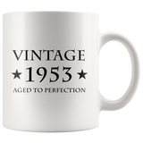 Vintage 1953 Aged To Perfection White Mug