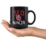 SEO Ninja 11oz Black Mug