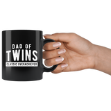 Dad Of Twins Classic Overachiever 11oz Black Mug