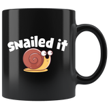 Snailed It 11oz Black Mug
