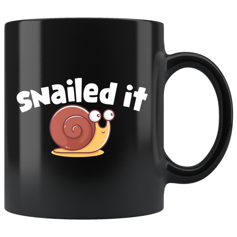 Snailed It 11oz Black Mug