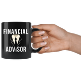 Financial Advisor (Suit & Tie) 11oz Black Mug