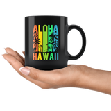 Aloha Hawaii 11oz Black Mug