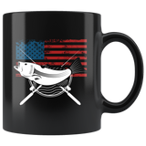 American Fishing 11oz Black Mug