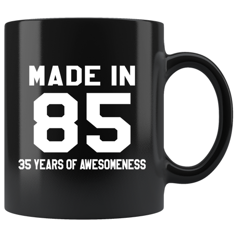 Made In 85 11oz Black Mug