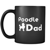 Poodle Dad Black Mug