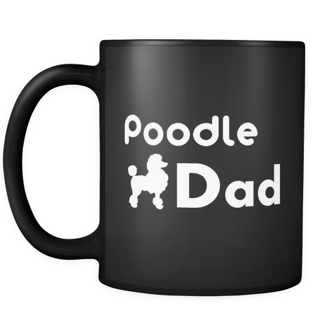 Poodle Dad Black Mug