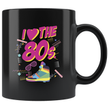 I Love The 80's 11oz Black Mug